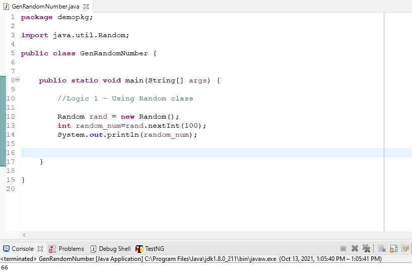 How to Generate Random Number in java
