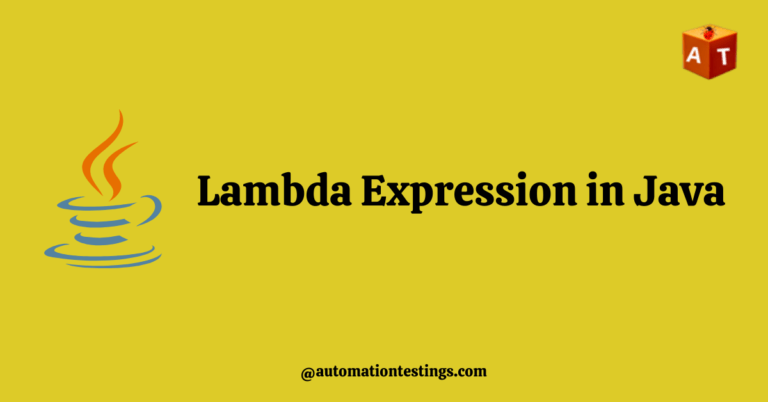 Lambda expression in Java