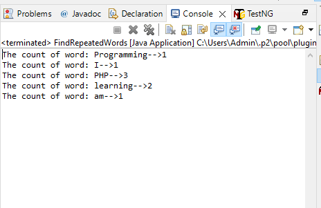 How to count repeated words in String in Java